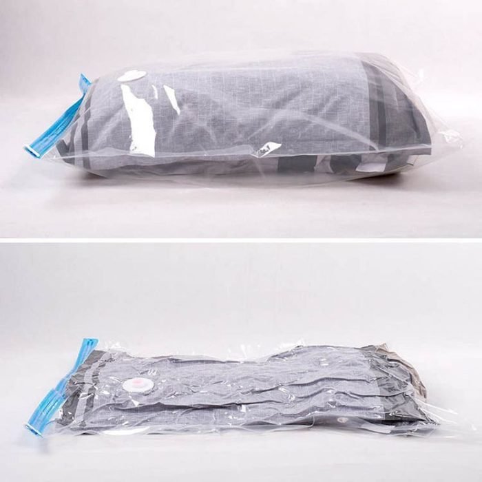 30*50CM Saco a Vacuo Bomba Manual Organização de Roupas Mala Viagem Guarda Roupa