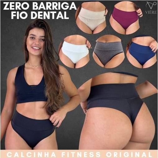 Kit Até 10 Calcinha Zero Barriga Cos Cinta Modeladora Fio Duplo Cintura Alta For