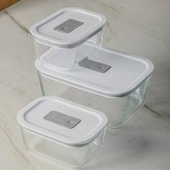 Kit Potes De Vidro Hermético Marmita Freezer Forno Microondas Air Fryer Geladeira 220 Graus