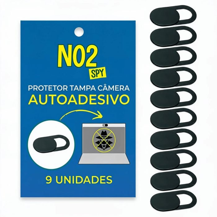 Webcam Cover Protetor Câmera Anti Espionagem NO2Problems Ultra Fino Discreto Autoadesivo Tampa Privacidade Segurança