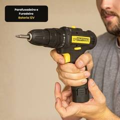Parafusadeira Furadeira Sem Fio 12V Bateria Potente Versatilidade Domestico Profissional