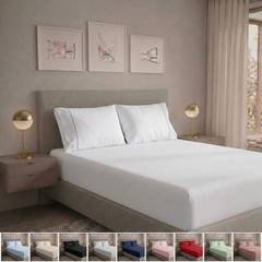 Jogo de Lençol para Cama King 3 Peças Micropercal 400 Fios Ponto Palito Luxo