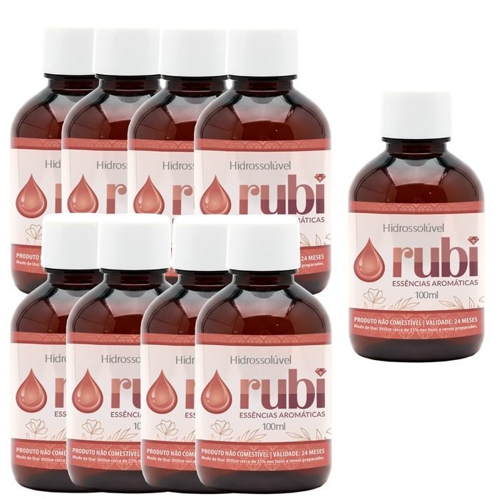 KIT 9 Essências Hidrossolúveis 100ml - Para Difusores, Home Sprays, Aromatizadores e Umidificadores