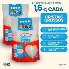 Kit 2 Areia Sílica Grossa Great Pets para Gatos - 1,6 Kg