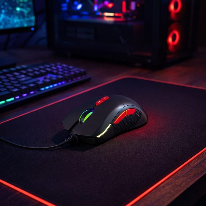 Mouse Gamer com Fio 7200 DPI - Alta Precisão Conforto Ergonômico  Velocidade - C