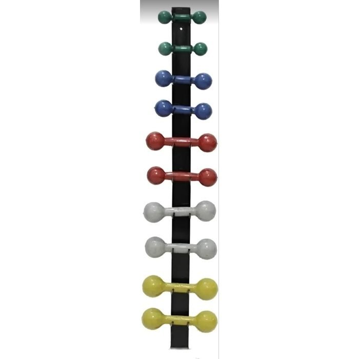 Suporte De Parede Para 5 Pares De 10 Halteres De Peso Academia Residencial Fitness Profissional