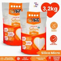 Kit 2 Areia Sílica Fina Great Pets para Gatos - 1,6 Kg