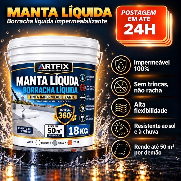 Manta Líquida Emborrachada Impermeabilizante 4kg/18kg