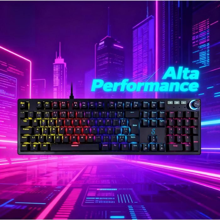 Teclado Mecânico Gamer RGB  Teclado Iluminado para PC Deskto