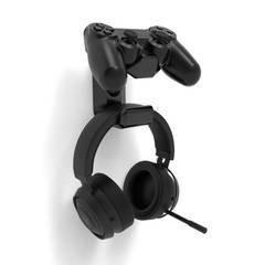 Suporte 1 Controle Ps4 Playstation E Headphone De Parede Vn