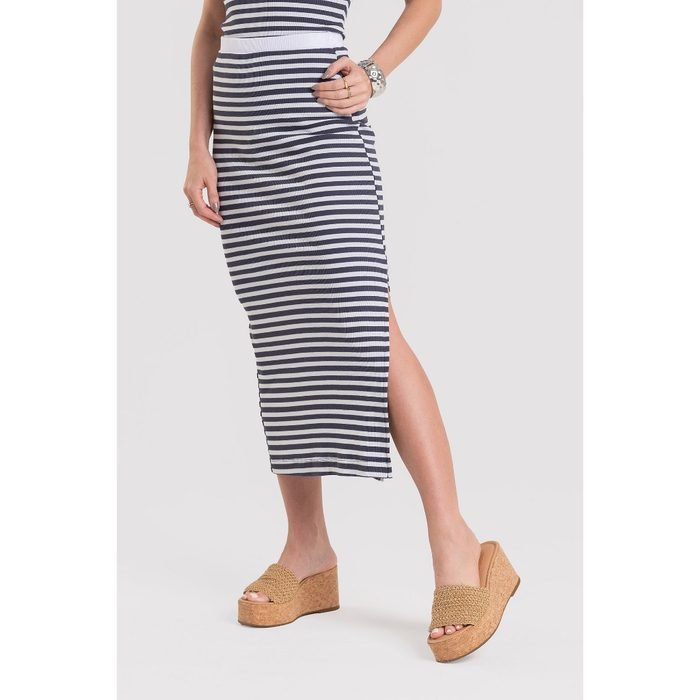 Saia Midi Resort Feminina Listrada - Coleção Celebrar, Conforto, Mobilidade e Elegância Casual