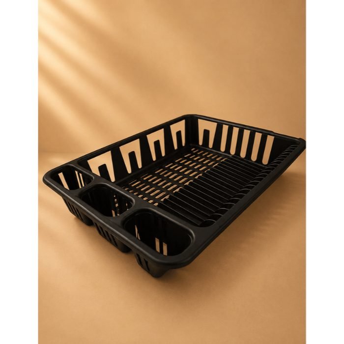 Escorredor De Louça Pratos Copos Talheres Pia Cozinha Cores Branco Preto - Design Moderno e Compacto