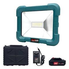 refletor led recarregável portátil 36v com baterias sem fio Branco-frio