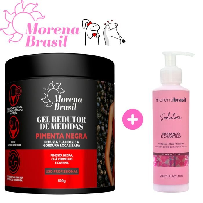 Gel Massageador Corporal Profissional Pimenta Negra 500g | Morena Brasil