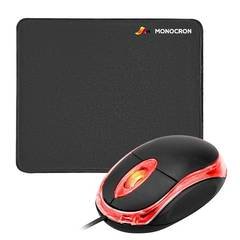 Kit Office 2x1 Mouse Mais Mousepad Essencial Home Office Game
