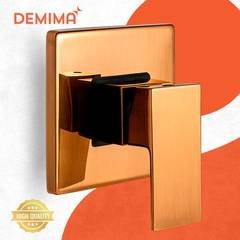Registro Misturador Monocomando Completo Metal Aço Inox Quadrado Rose Gold Polido Cromado Banheiro Box Chuveiro Ducha De