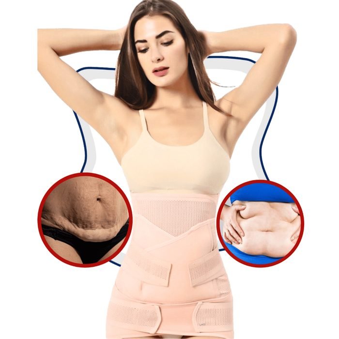 Kit De Cinta Modeladora Pós Parto E Cirurgia Como Abdominoplastia Alta Compressão - Ergo Premium