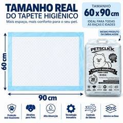 Tapete Higiênico Petsclick 30 Unidades 60x90 Para Cães Pet Branco
