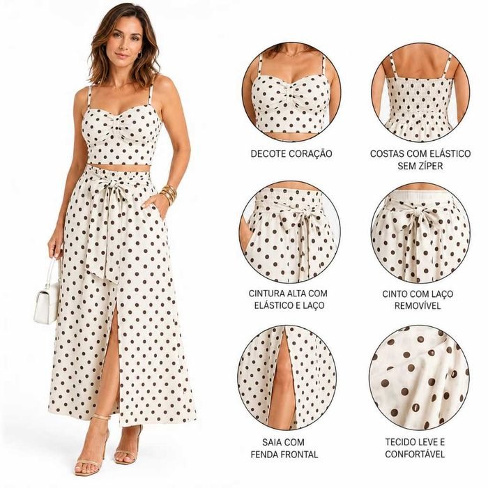 CONJUNTO FEMENINO  POA PARA QUALQUIER TIPO DE OCASIAO LEVE E COMFORTABLE