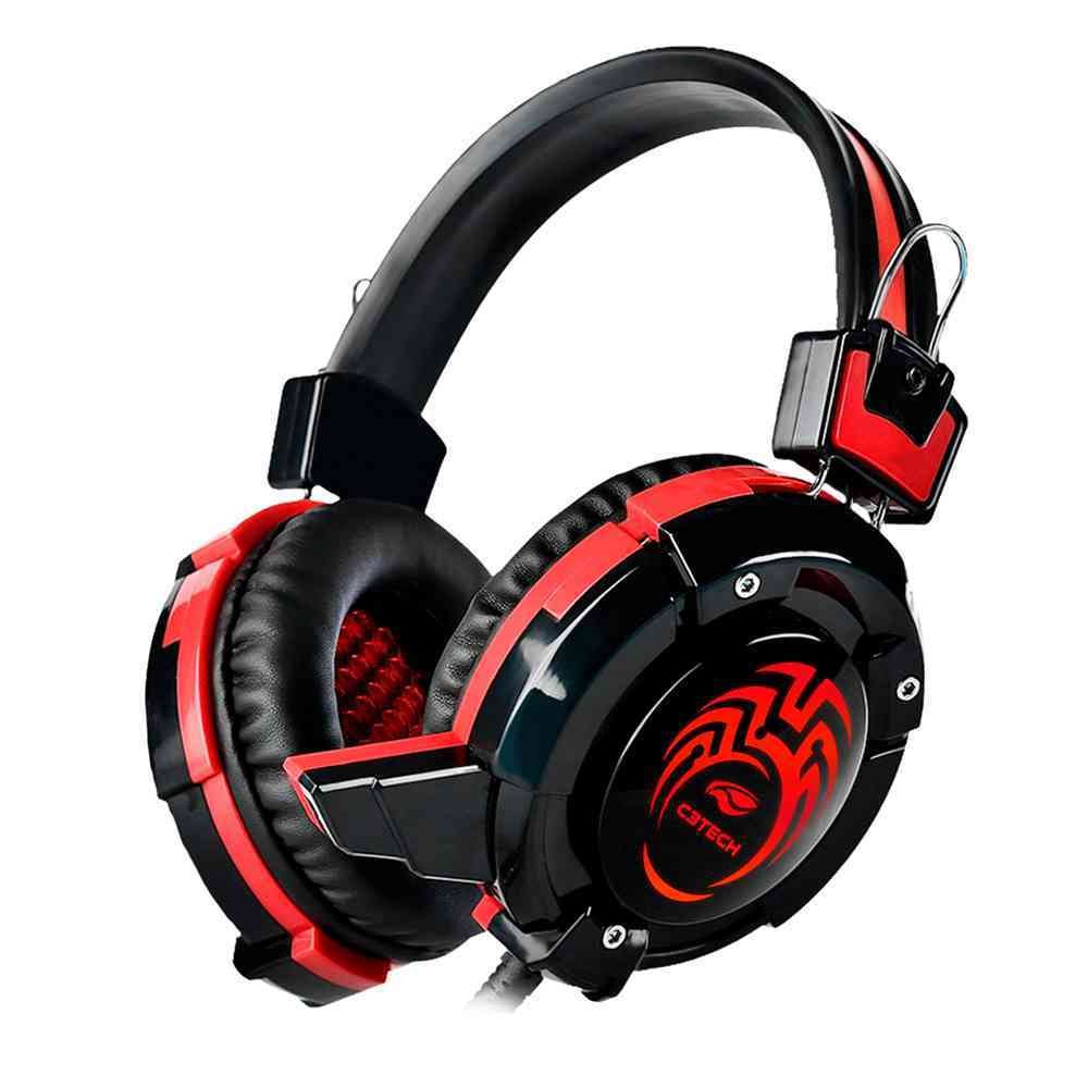 Fone Gamer FLYCATCHER PH-G10 com LED RGB – Conforto Som Potente Conexão P2 E USB
