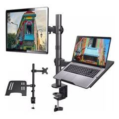 Suporte Duplo Articulado De Mesa Para Monitor E Notebook De 13'' e 27''