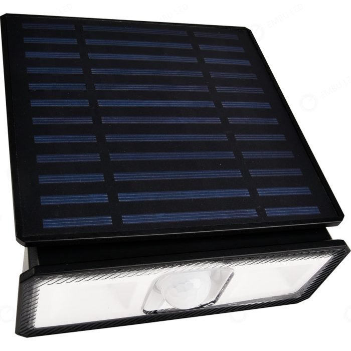 Luminária Refletor Solar Parede Arandela Externa com Sensor de Presença LED 5W 6500K IP65 Luz Forte