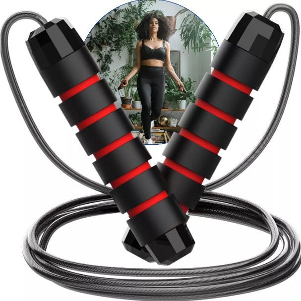 Corda De Pular Salto Livre De Arame Aço Material Ajustável Para Esportes Exercício Crossfit Fitness