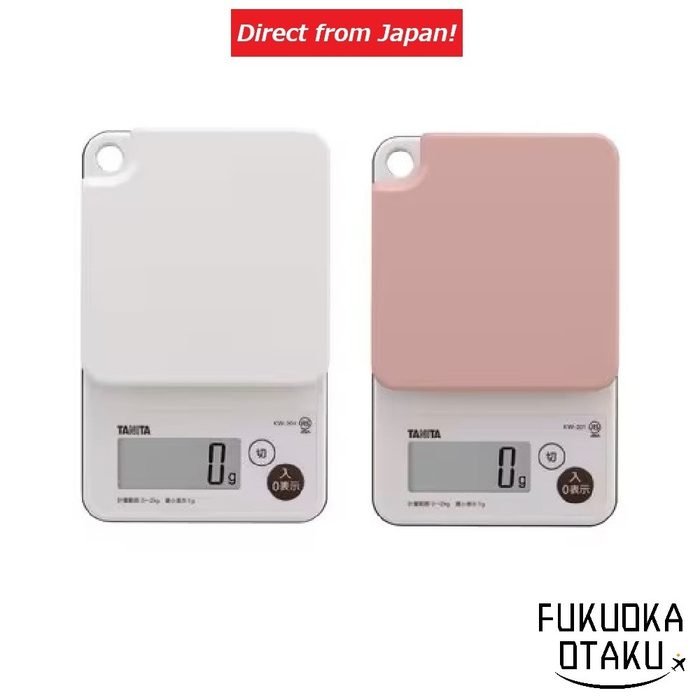 TANITA Balança Digital de Cozinha Lavável KW-201 À Prova d’Água Precisão 1g Máx. 2kg【Direto do Japão】