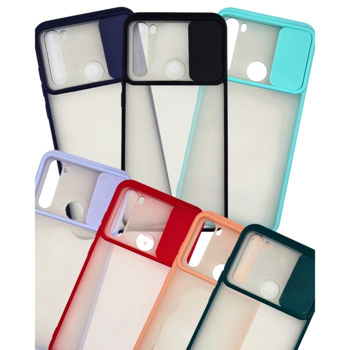 Capinha de Celular CRN8 Capa Protetora Case para Xiaomi Redmi Note 8 Com Protetor de Câmera