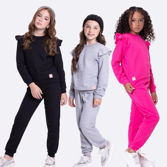 Conjunto Moletom Infantil Feminino Babadinho