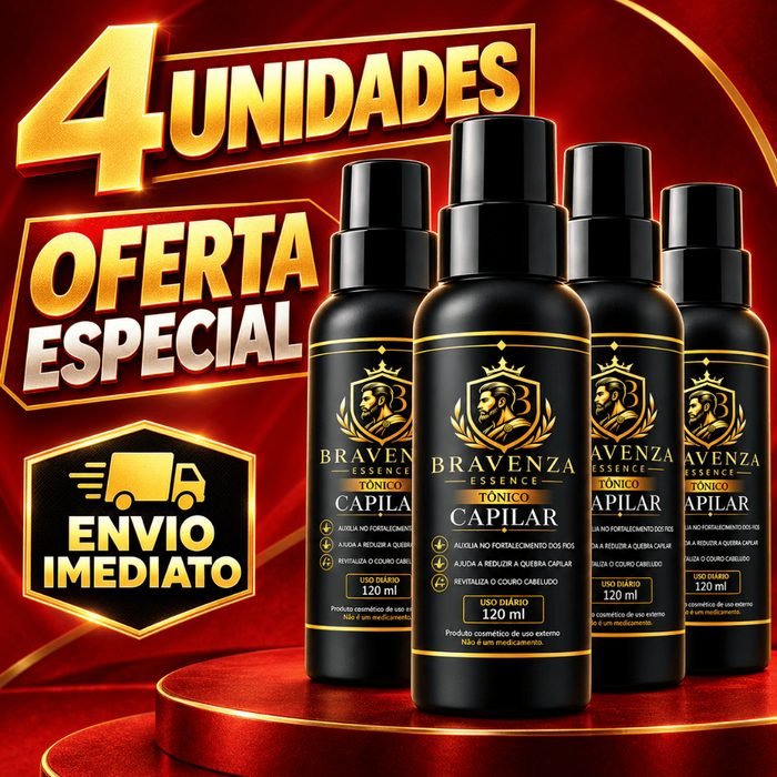 KIit 4X Tônico Capilar pro Barber Cavanhaque Barba Bigode Cabelo 120ml Envio Ime