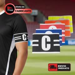 Faixa De Capitão Braçadeira Elástica Adulto Ajustável Progne Sports - Futebol Ca
