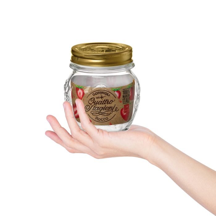 Pote Hermético de Vidro 300ml Tampa de Metal Porta Alimentos Transparente Quattr