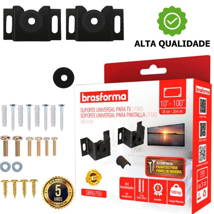 Suporte p/ Televisão Tv Monitor Led Lcd Universal 10 18 22 32 40 50 55 60 65 70 pol. Alta Qualidade