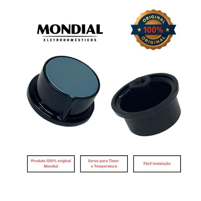 Botão Para Airfryer Mondial Afn40 Afn50 Afn51 Preto Original Reposição