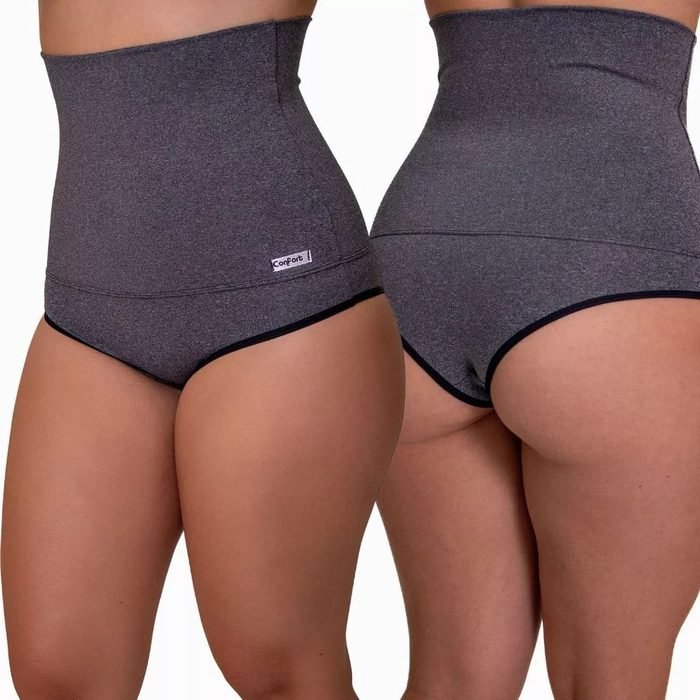 Cinta Modeladora 27 cm de Cós Duplo Reforçado Seca Barriga Pós Parto Cintura Alta 50/52/54