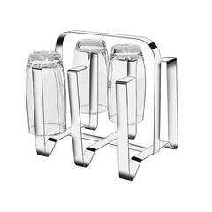 Escorredor De Copos Inox Mak Inox Duravel Prático Cozinha Inox Mamadeira