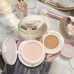 Gege Bear 2 em 1 Creme Facial BB e Pó Fixador Base Cushion à prova d'água com espelho tamanho para viagem