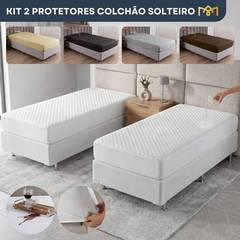 Kit Capa Colchão Solteiro Impermeável Matelada Hipoalergênica Antiácaro Toque Macio Proteção Premium