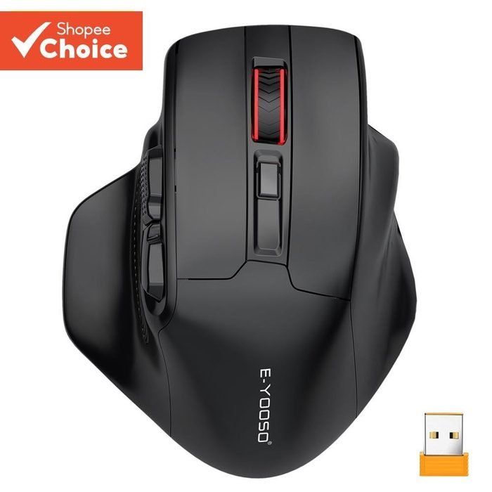 E-YOOSO X-31 USB 2.4G Sem Fio Grande Mãos Mouses Gamer 4800 DPI 5 Botões PC Lapt