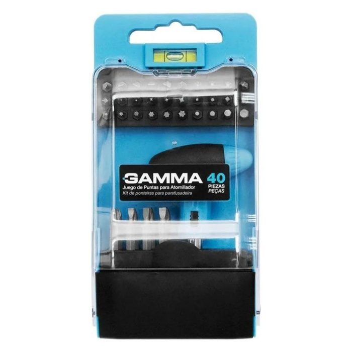 Jogo De Bits Para Parafusadeira Gamma G19525 C/ 40 Peças