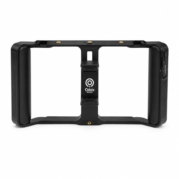 Suporte Estabilizador para Celular Smartphone Ajustável Dupla Alça Controle Remoto Bluetooth Vídeo Vlog Oásis OIF-7900