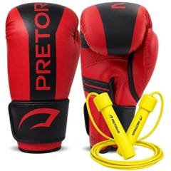 Luva de Boxe e Muay Thai/kickboxing / sparring Strike Elite Pretorian + Corda De