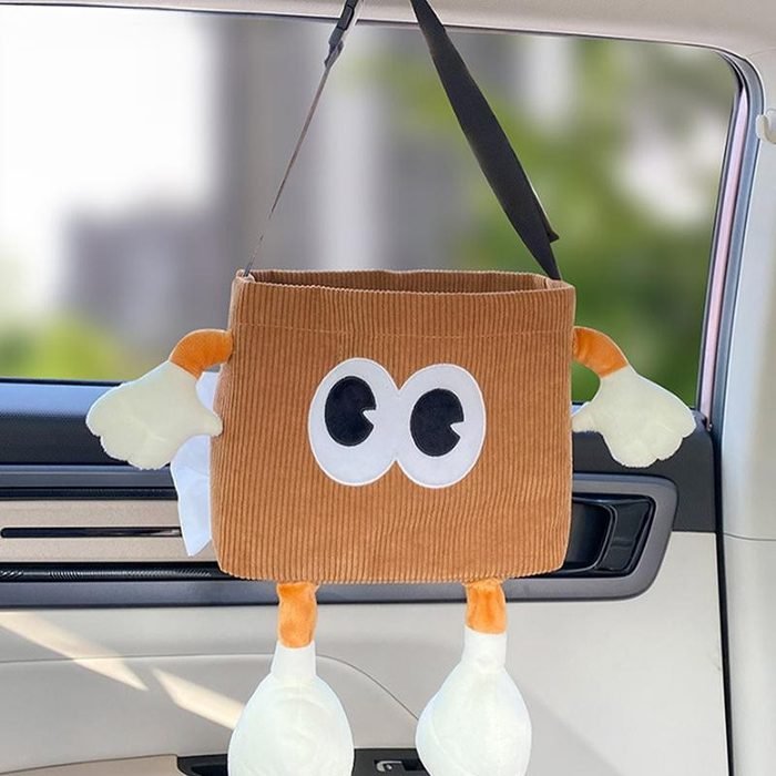 Lixeira para Carro, Caixa de Lenços, Guarda-Chuva 2 em 1, Armazenamento Automático, Suporte para Assento, WEMG