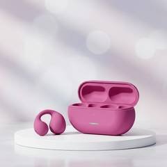 Fones de ouvido sem fio T75 com Bluetooth 5.3 e design clip-on, música, cancelamento de ruído, chamadas HD, fones para