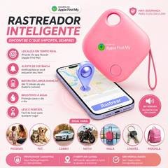 Localizador Rastreador Smart Tag Mini Airtag Compatível Com iPhone Apple Find para Carro Mala Chave
