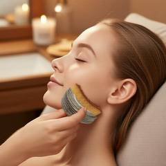 Aplicador de Massagem Modeladora para Corpo e Rosto, Escova Contorno Linfática para Cuidados Secos
