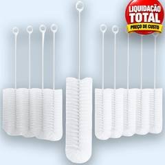 Escova De Limpeza Garrafas Tender Trove Kit Escova 35 Cm Nylon Branco - Liquidação Total de Estoque