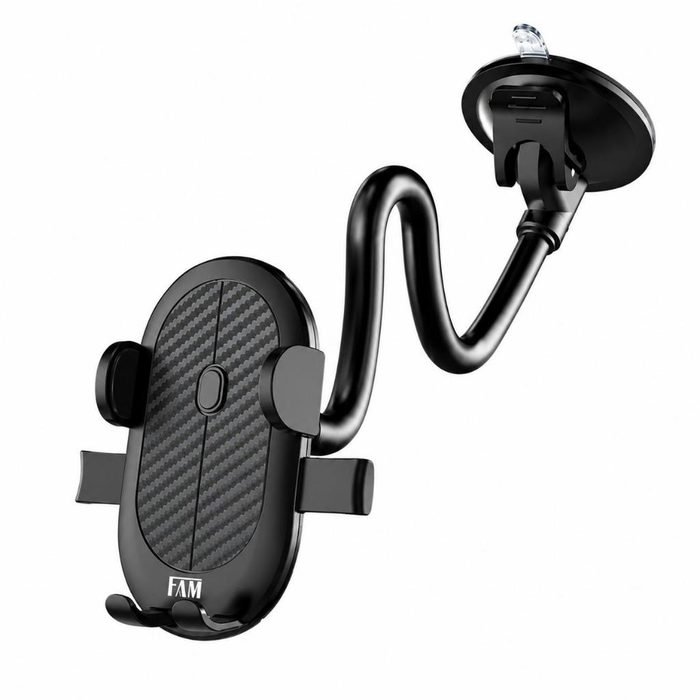 Suporte Veicular para Celular com Ventosa e Trava por Gravidade Painel Parabrisa Universal FAM FCH 219 top
