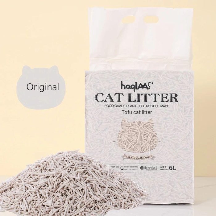 Tofu Cat Litter 6L Aglomeração Rápida Baixa Poeira Planta Natural Areia Para Gatos Pêssego Lavanda Aroma Original Laváve